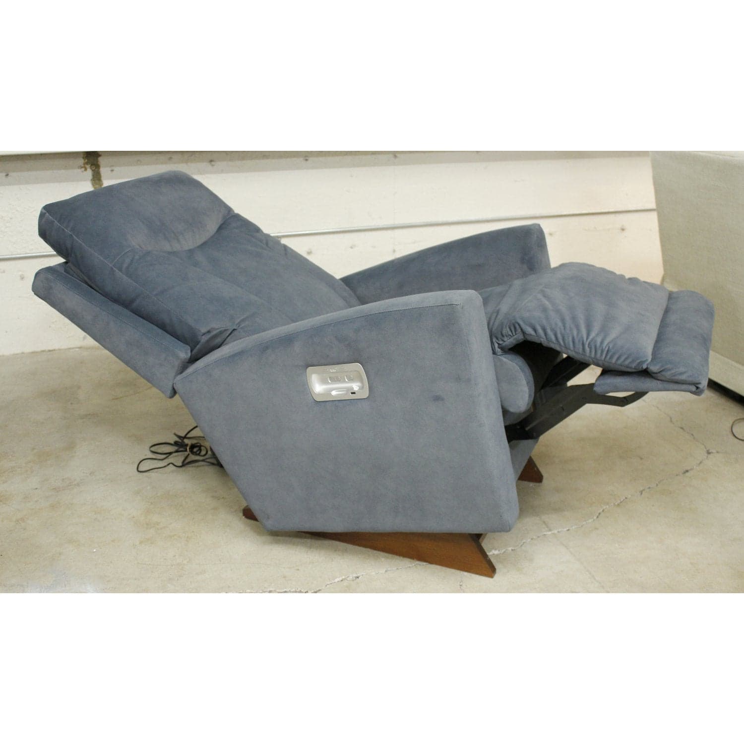 La-Z-Boy Light Blue Rocking Power Recliner w/Adj. Headrest - Light Blue - Thumbnail 2