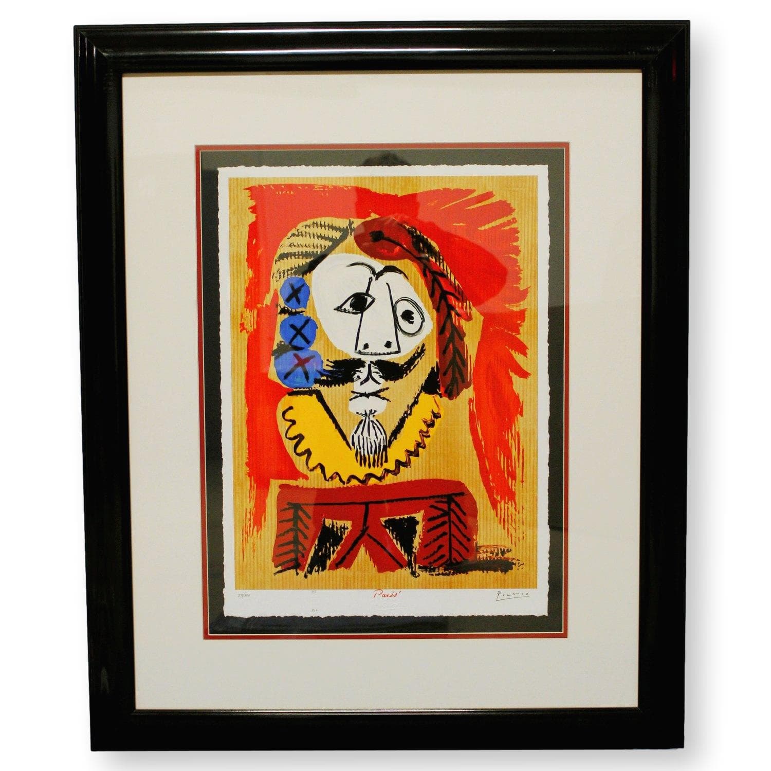 Gallery Framed Art Print 'Les Portraits Imaginaires 19.3.69.II' By Pablo Picasso - Image 1