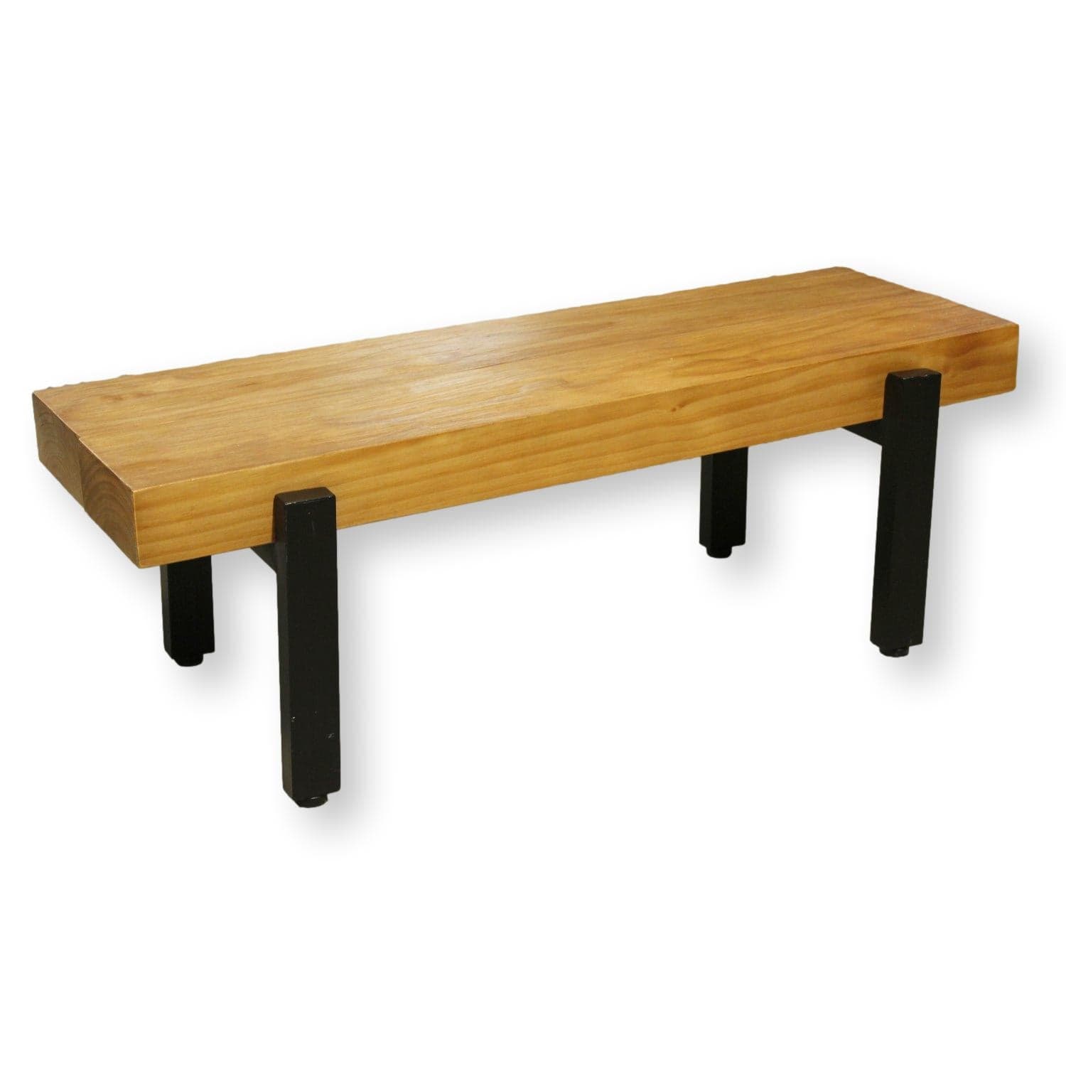 Wood Plank & Metal Bench - Image 1