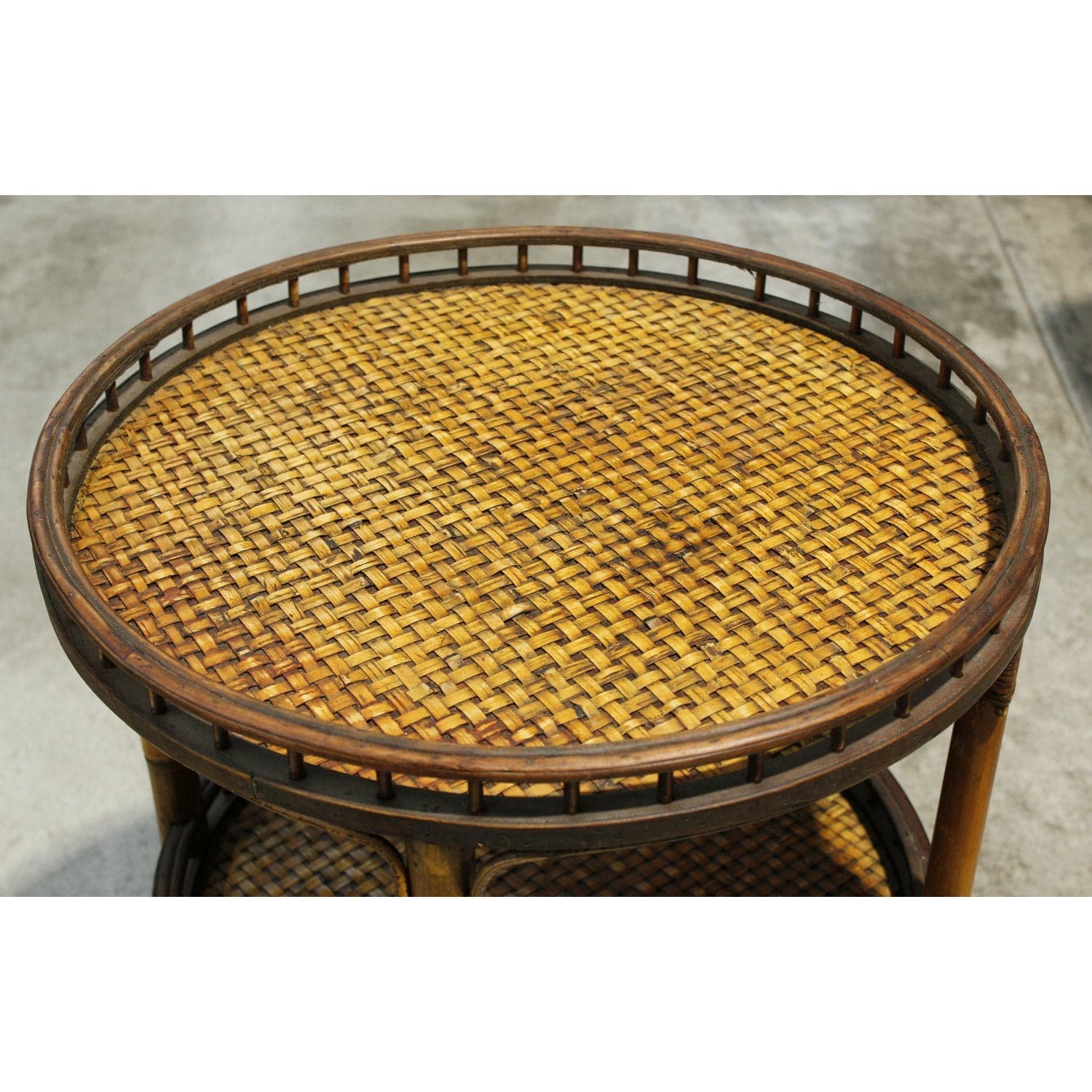 3-Tier Rattan Accent Table - Thumbnail 3