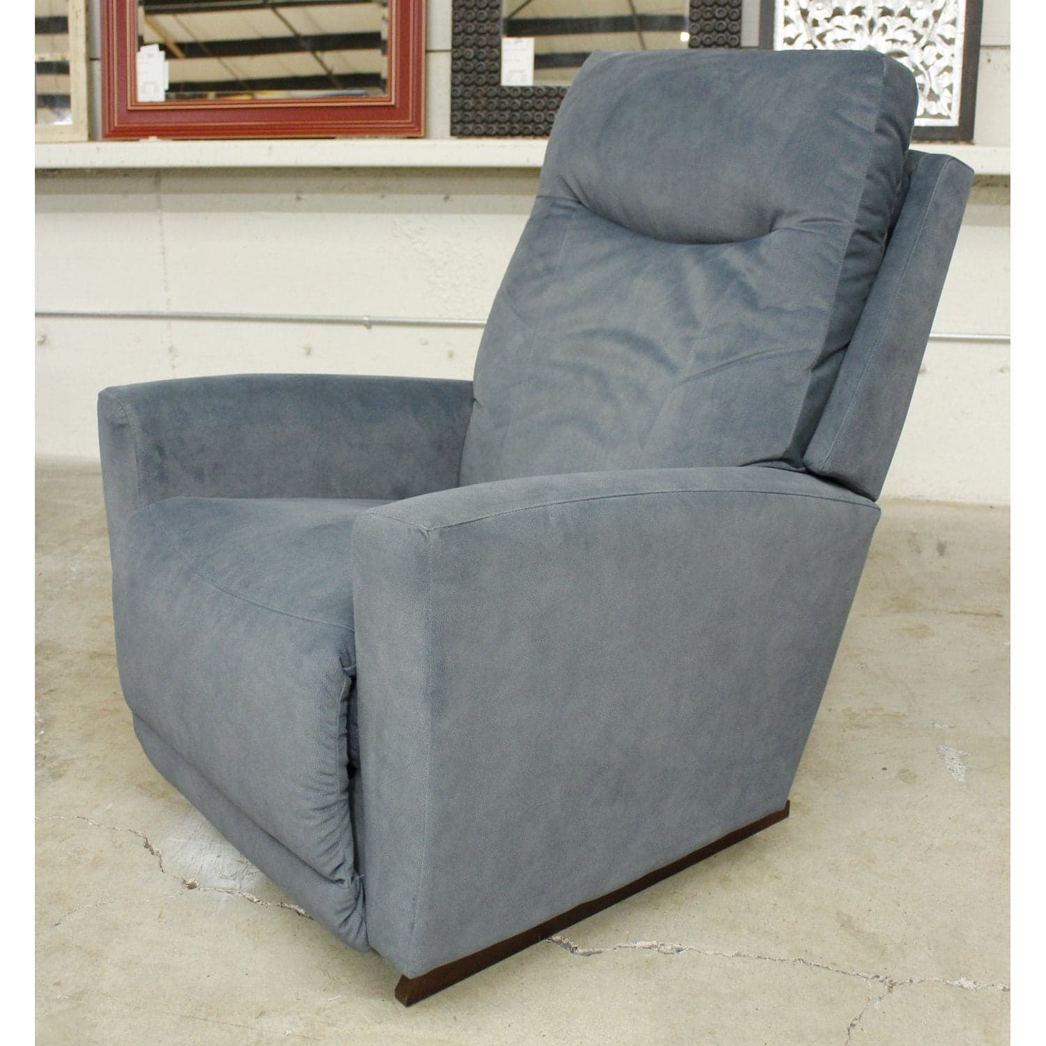 La-Z-Boy Light Blue Rocking Power Recliner w/Adj. Headrest - Light Blue - Thumbnail 4