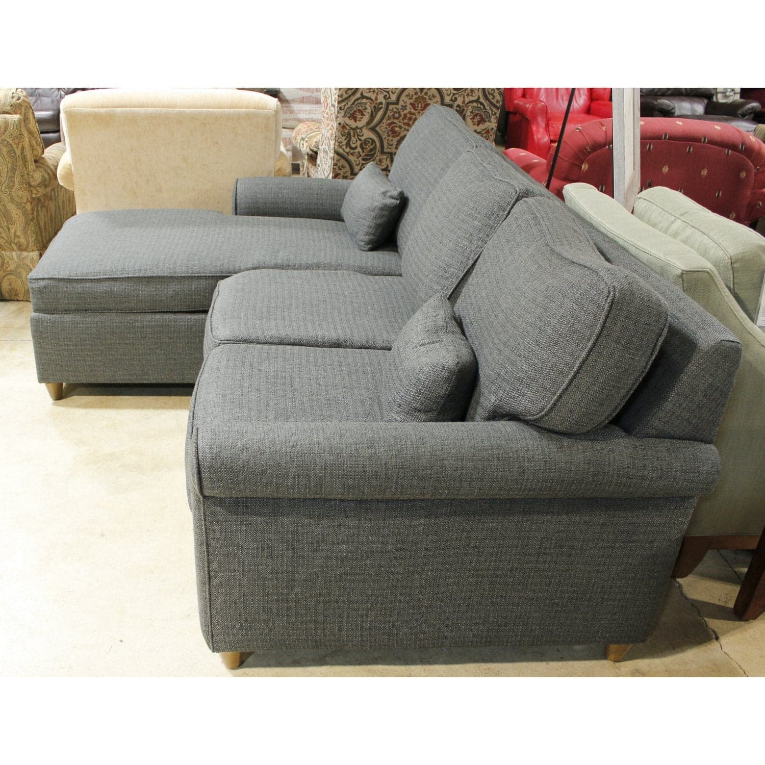 Jonathan Louis Gray Sectional Sofa w/Reversible Chaise - Gray - Thumbnail 3