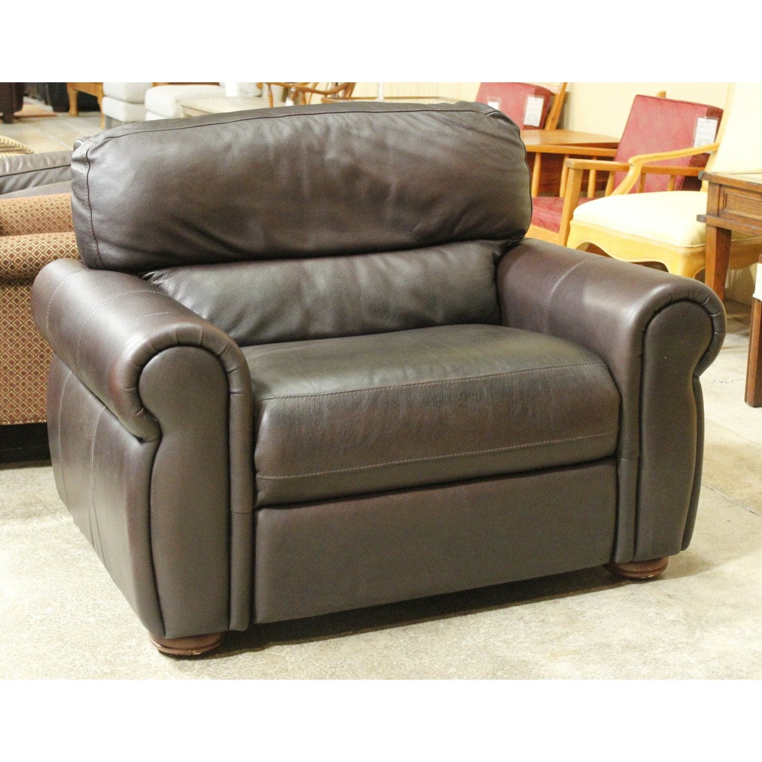 Oversize Dark Brown Recliner - Dark Brown - Thumbnail 3