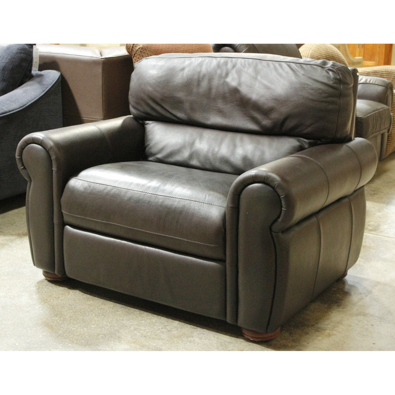 Oversize Dark Brown Recliner - Dark Brown - Thumbnail 4