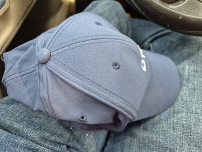 Nike Dri-FIT Club Cap Adjustable Breathable Navy Baseball Golf Hat M/L - Thumbnail 2