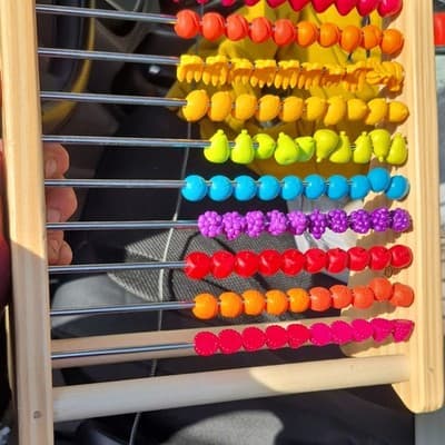 B. Wooden Abacus CH0940-01 Colorful Counting Mathematics Toy 2023 - Image 1