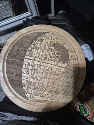 Star Wars Death Star Cheese Board & Knife Set, Stormtrooper Design, 5-Piece - Image 1