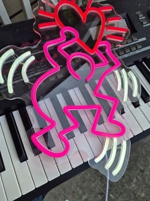 Dimmable Haring Love Art Neon Sign,Haring Stree Art Bedroom Wall Decor,Art Décor - Thumbnail 13