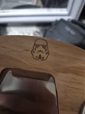 Star Wars Death Star Cheese Board & Knife Set, Stormtrooper Design, 5-Piece - Thumbnail 3