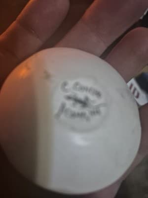 Hand Painted tribal pottery sphere-Geometric Lizard Design=Acoma - Thumbnail 5