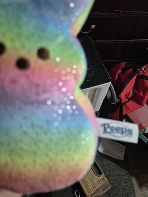 Small 2" tie dyed Peeps plush toy - Thumbnail 3