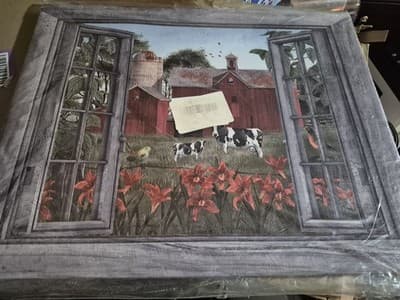 The Barn through tge Window Print canvass - Thumbnail 2