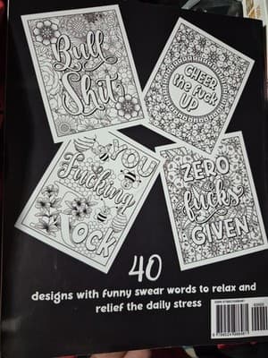 Adult Swear Words Coloring Book: Live, Laugh, Fuck Off: Swear Words Colourin... - Thumbnail 2