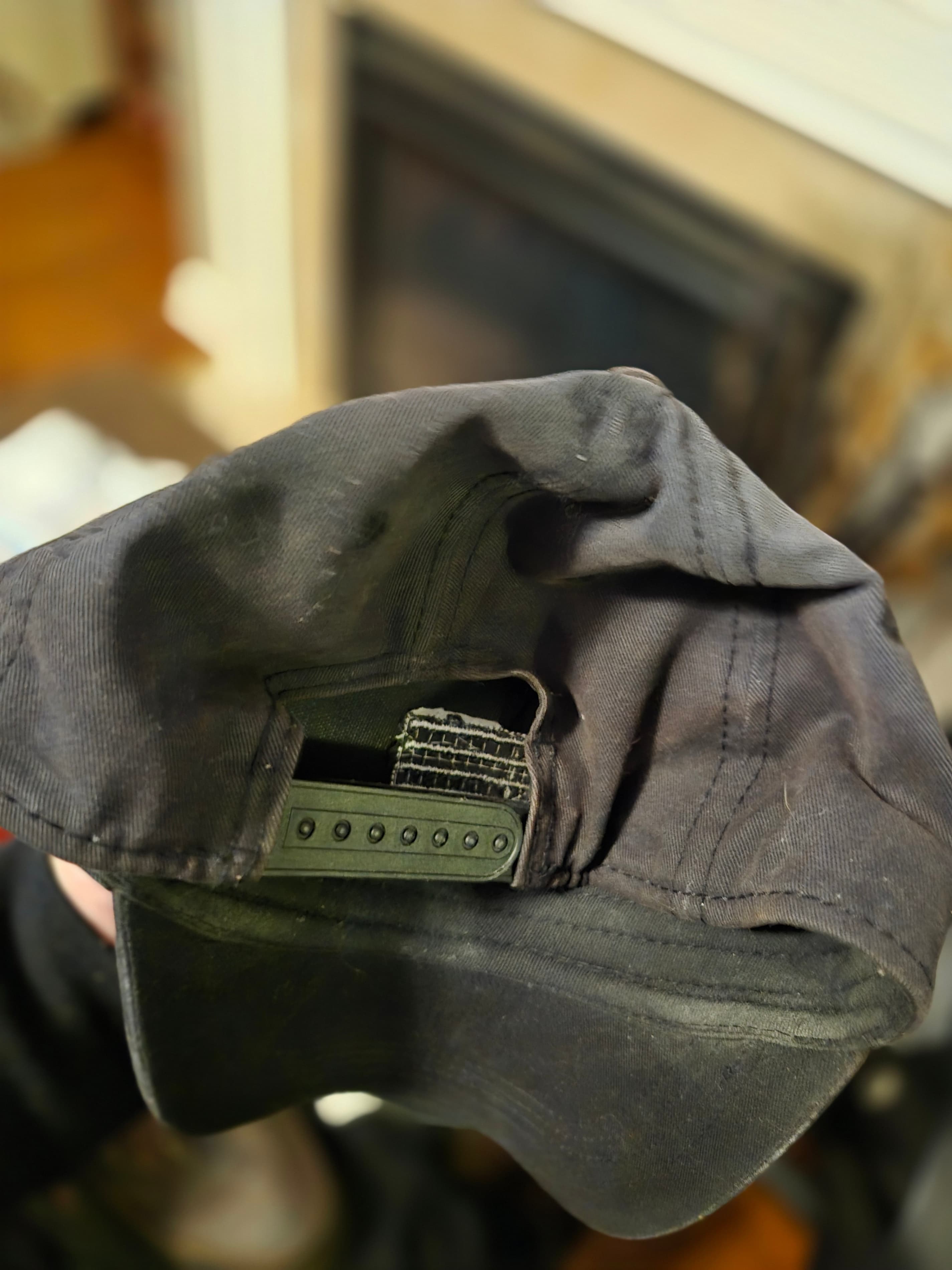 Black Tactical Cap with American Flag Patch - Thumbnail 5
