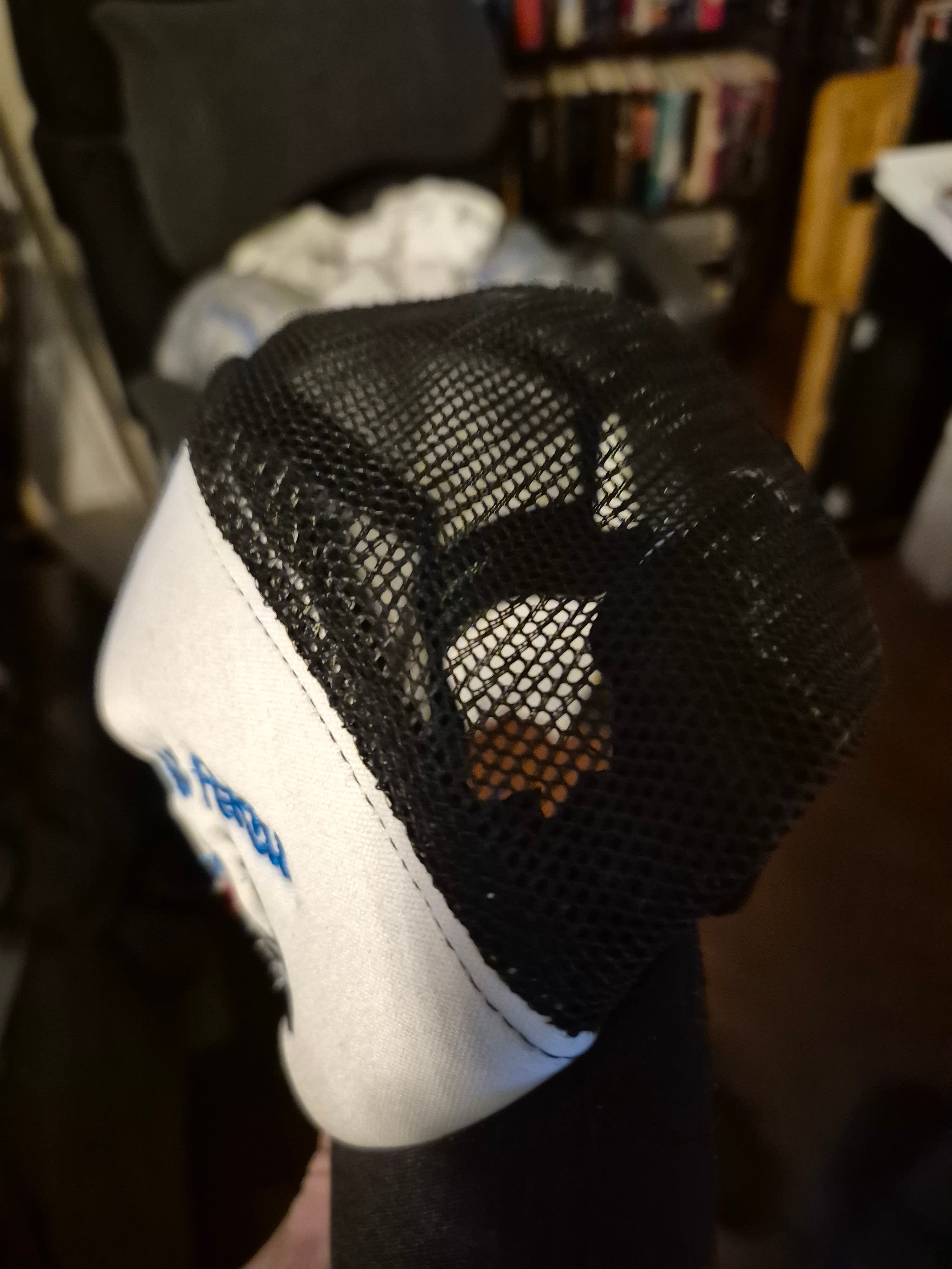 Vintage Red White and Feral Raccoon Cap - Thumbnail 3