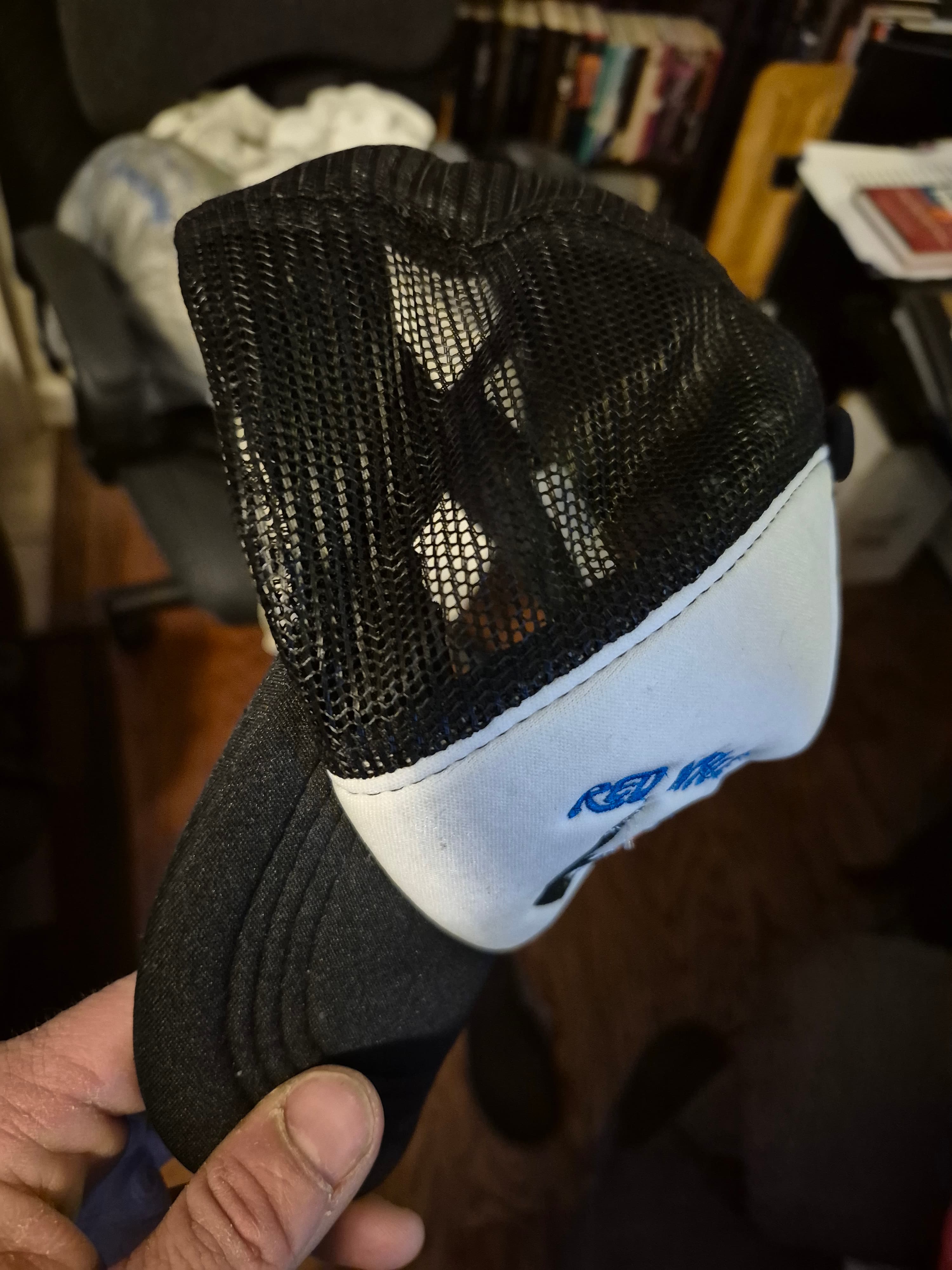 Vintage Red White and Feral Raccoon Cap - Thumbnail 2