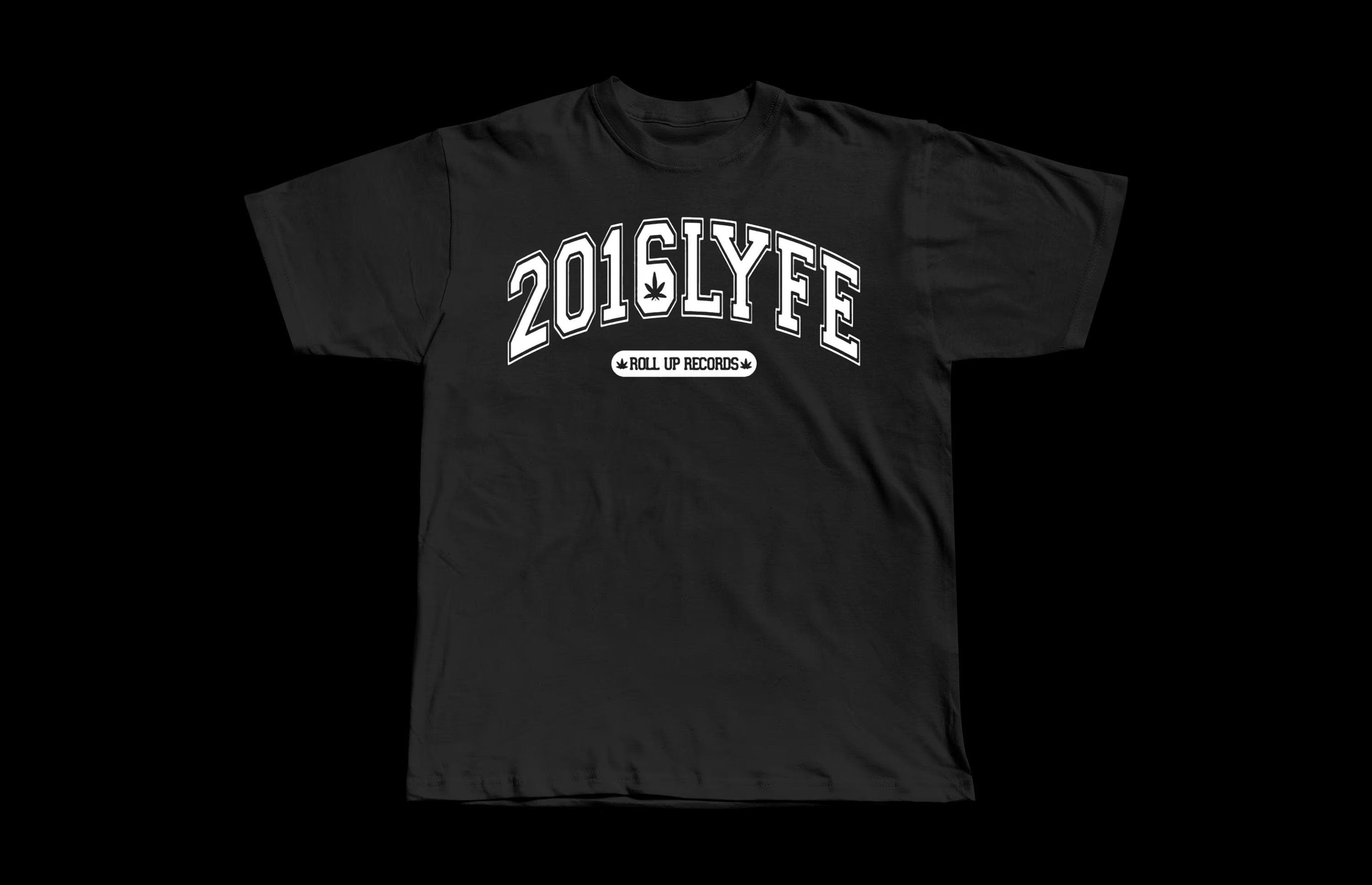 2016LYFE Heavyweight Cotton Tee | Roll Up Records Streetwear Fit - Image 1