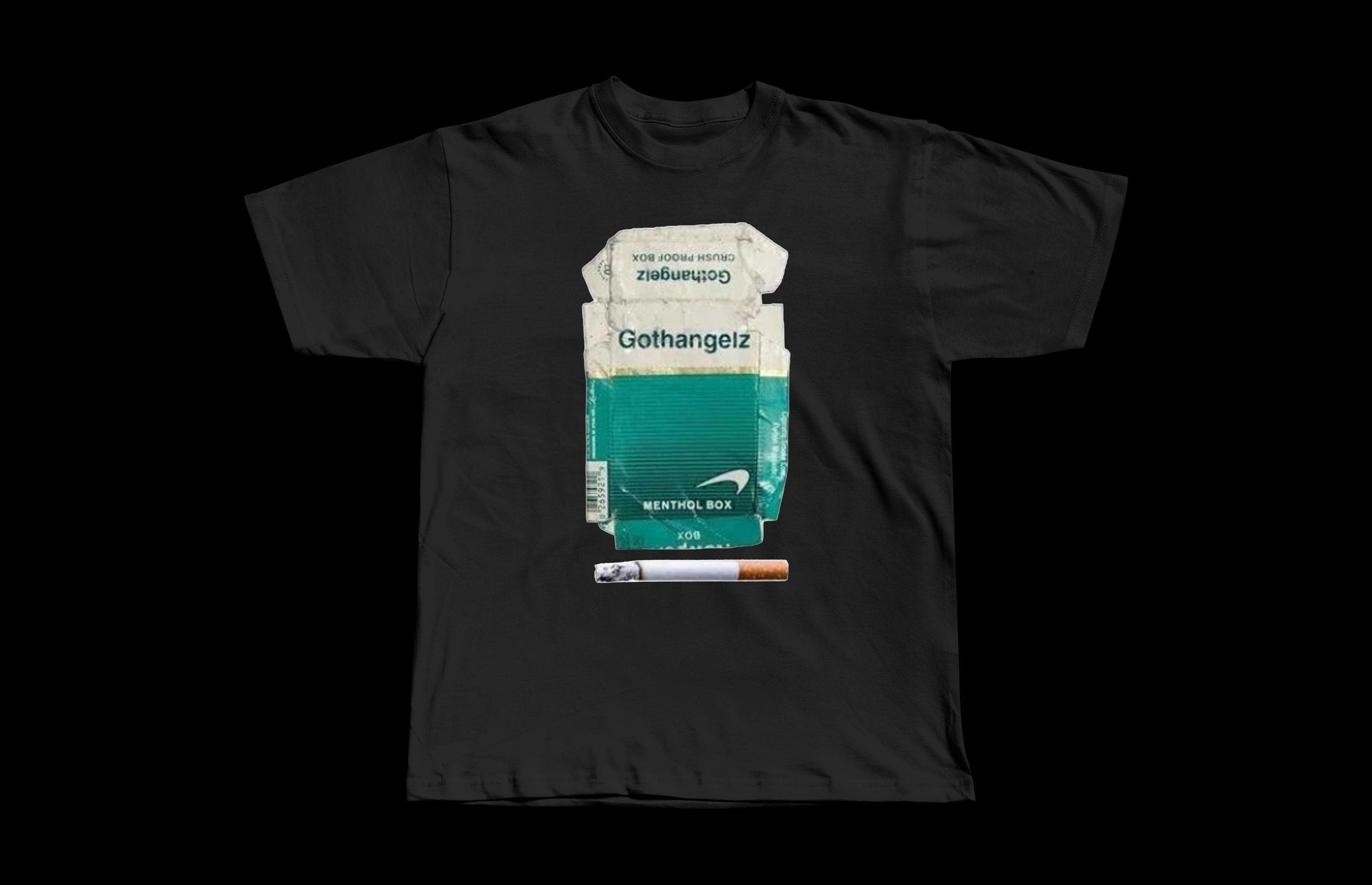 Gothangelz Menthol Box Graphic Tee | Heavyweight Cotton Streetwear - Image 1