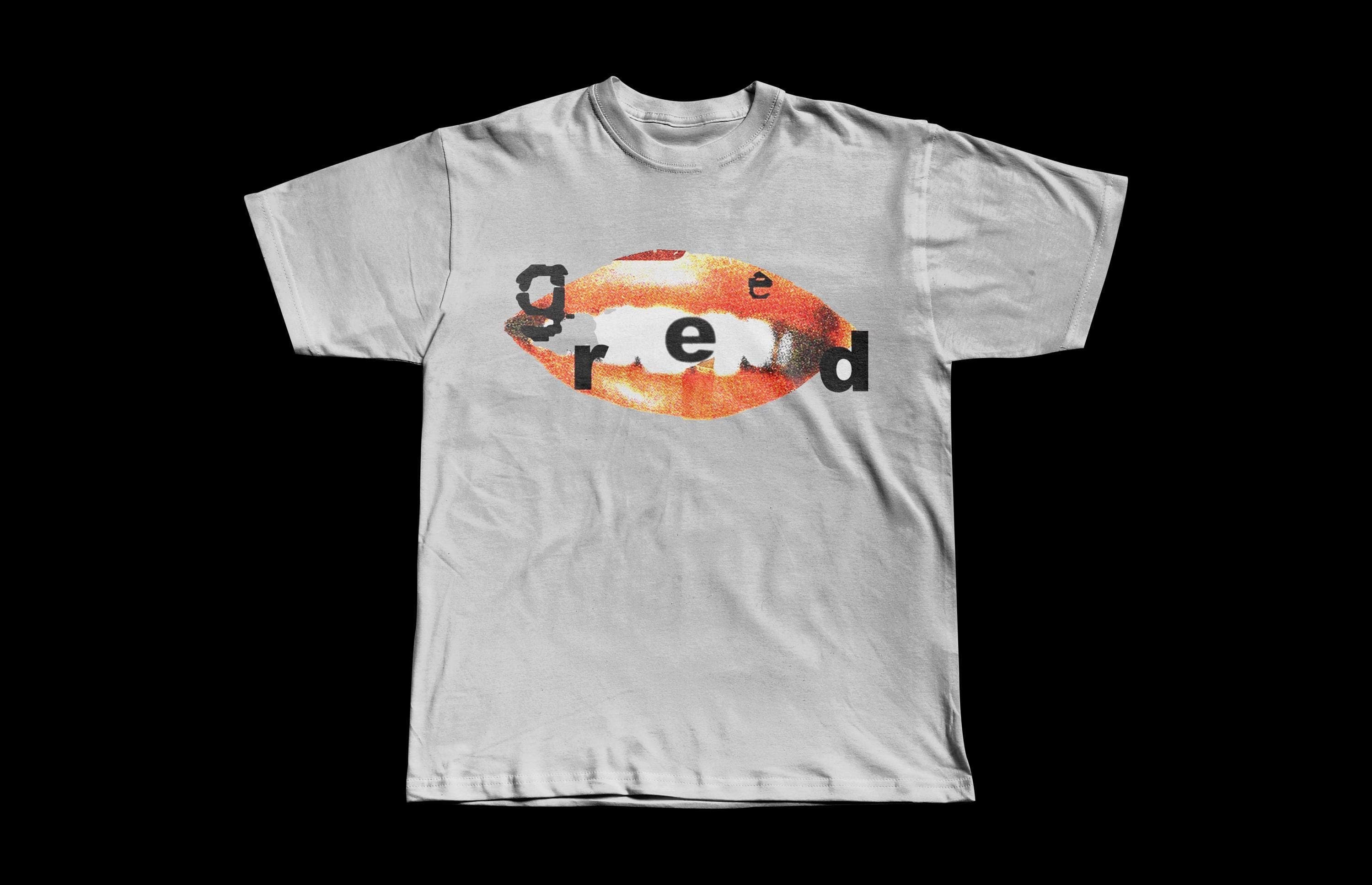 Lucki Greed Inspired Tee White Unisex Heavyweight Graphic - Image 1