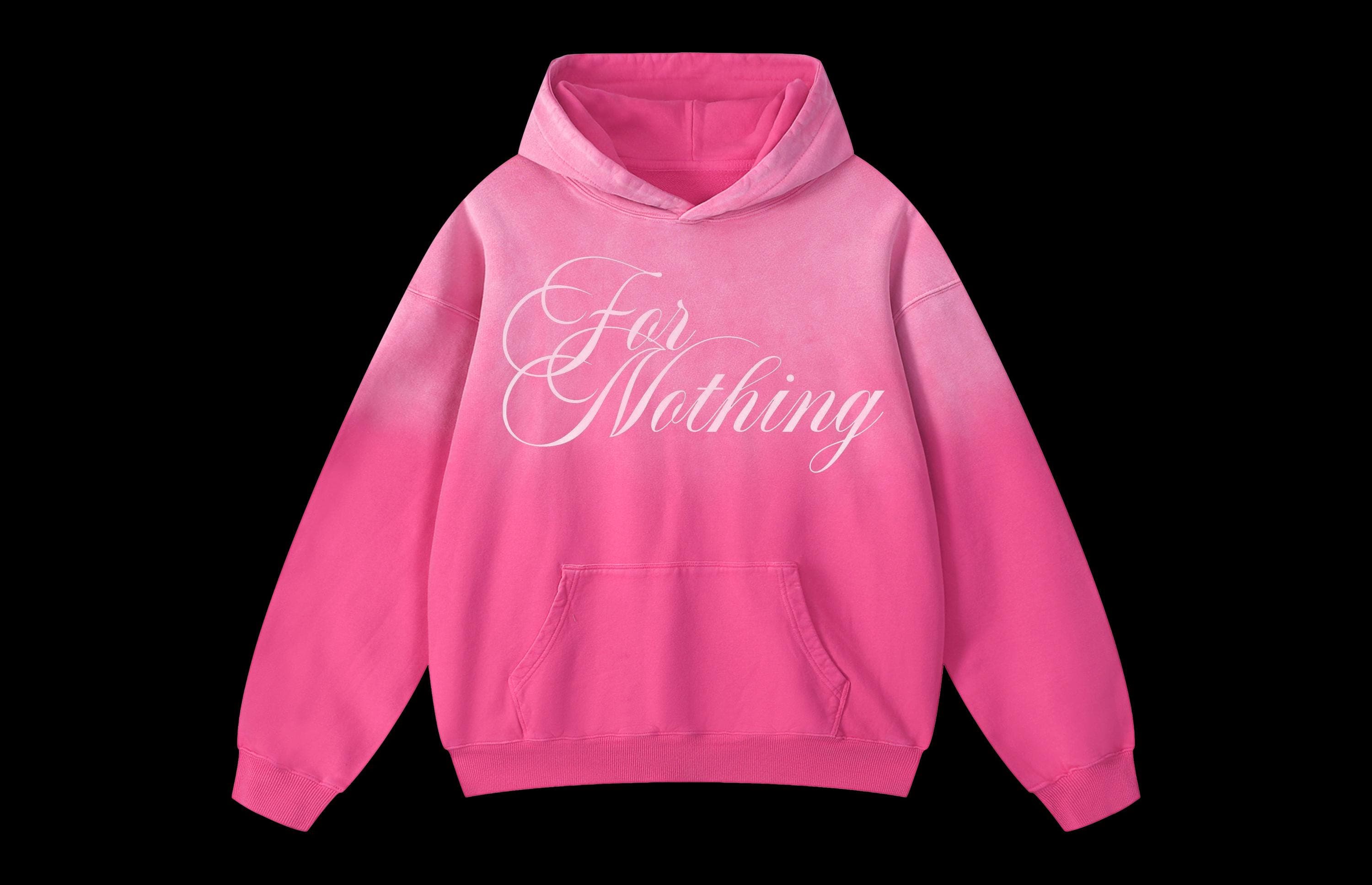 Nine Vicious For Nothing Hoodie | Heavyweight Sunfade Oversized Hoodie - Image 1