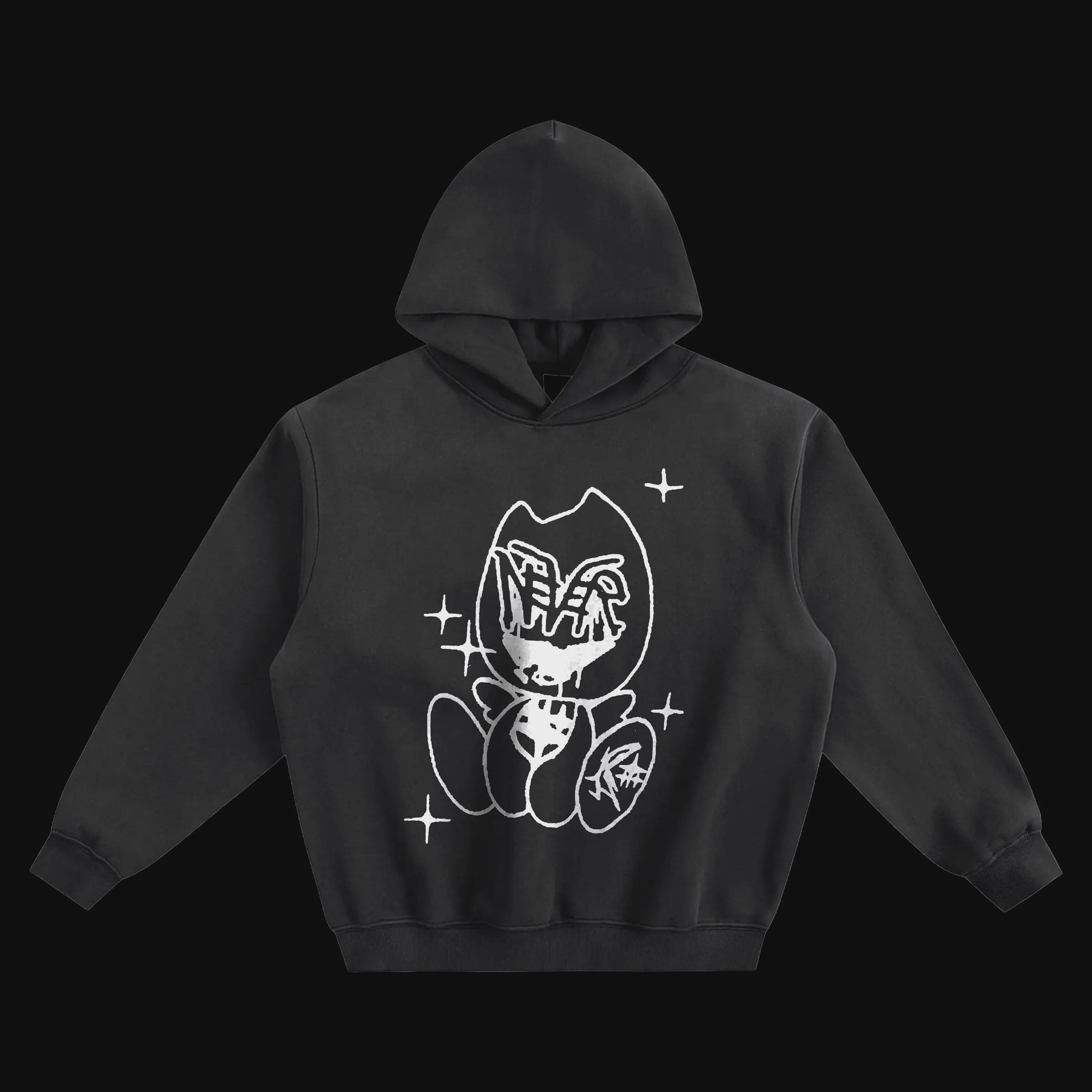 Drain Baby Graphic Hoodie | Heavyweight Streetwear Merch - Image 1