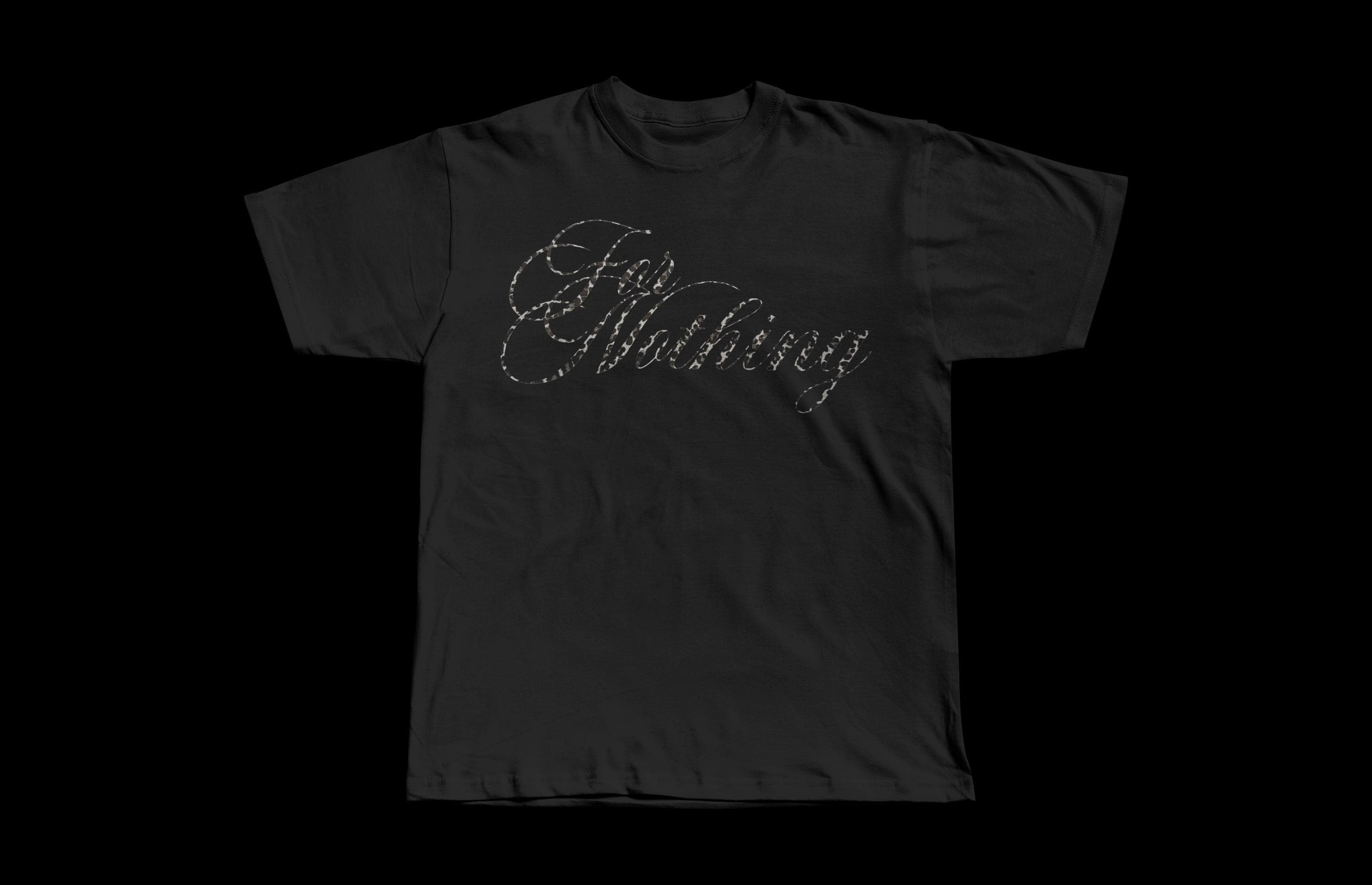 Nine Vicious "For Nothing" | Heavyweight Black Tee - Image 1