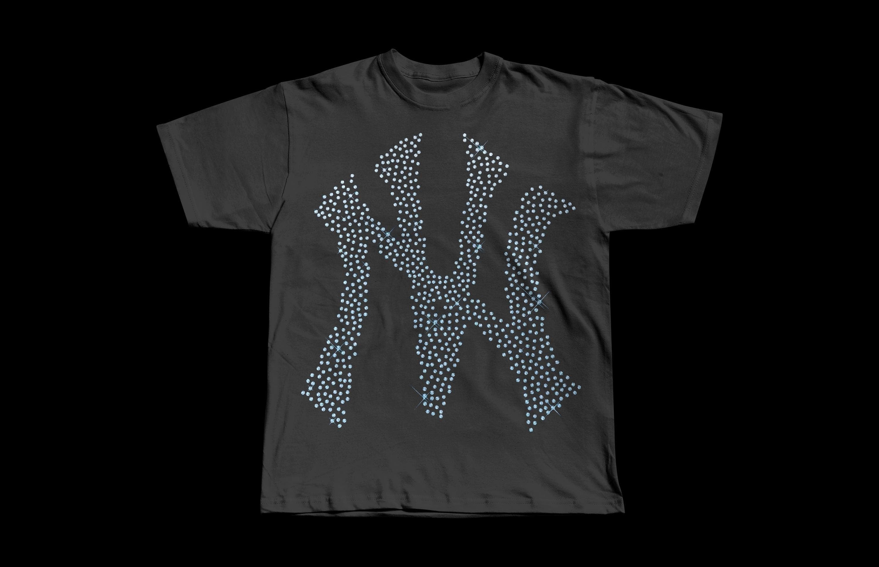 Nine Vicious Rhinestone Logo Heavyweight T-Shirt | Streetwear Fit - Image 1