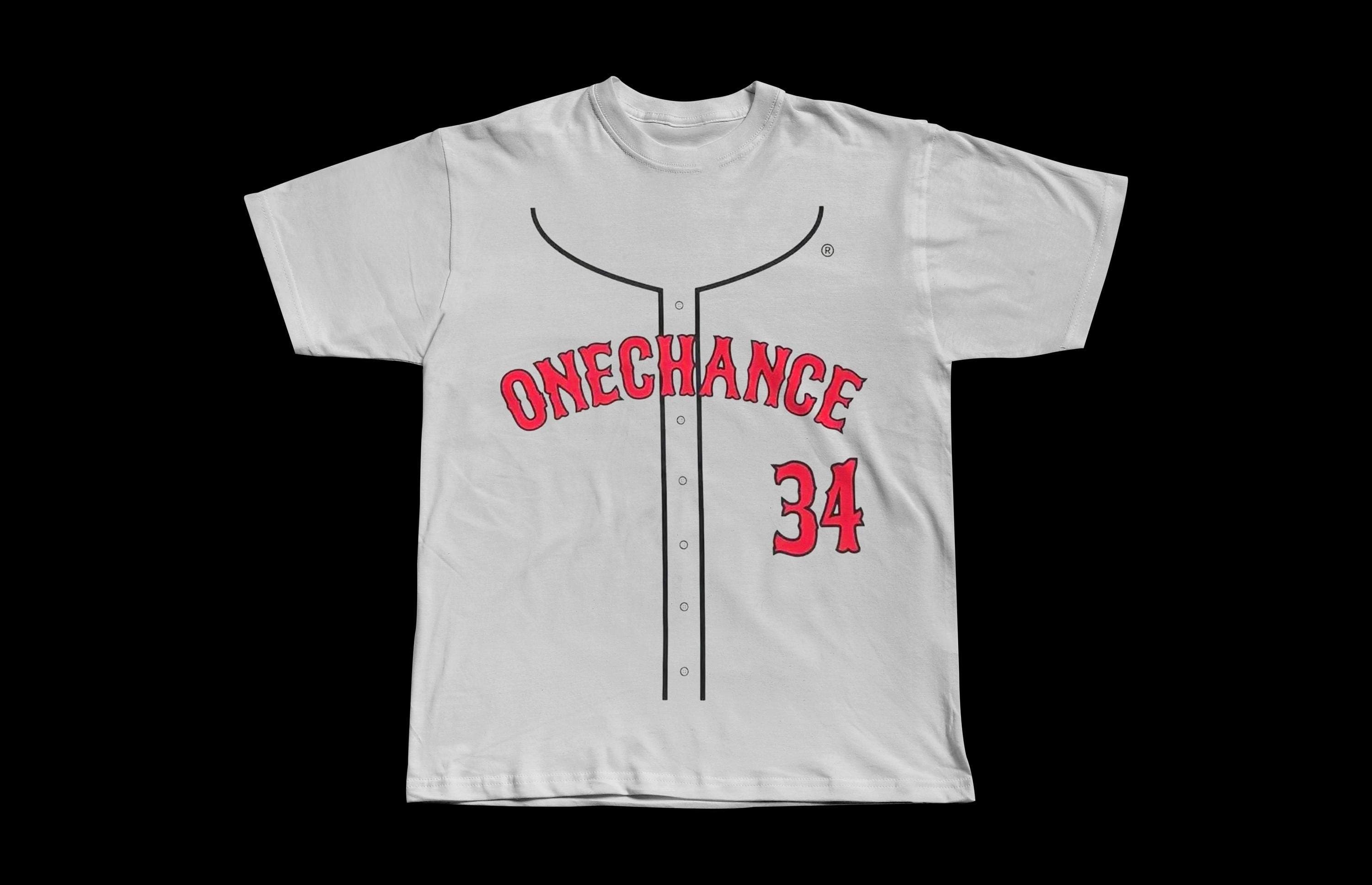 Onechance 34 Baseball Jersey | Heavyweight Cotton Streetwear Tee - Image 1