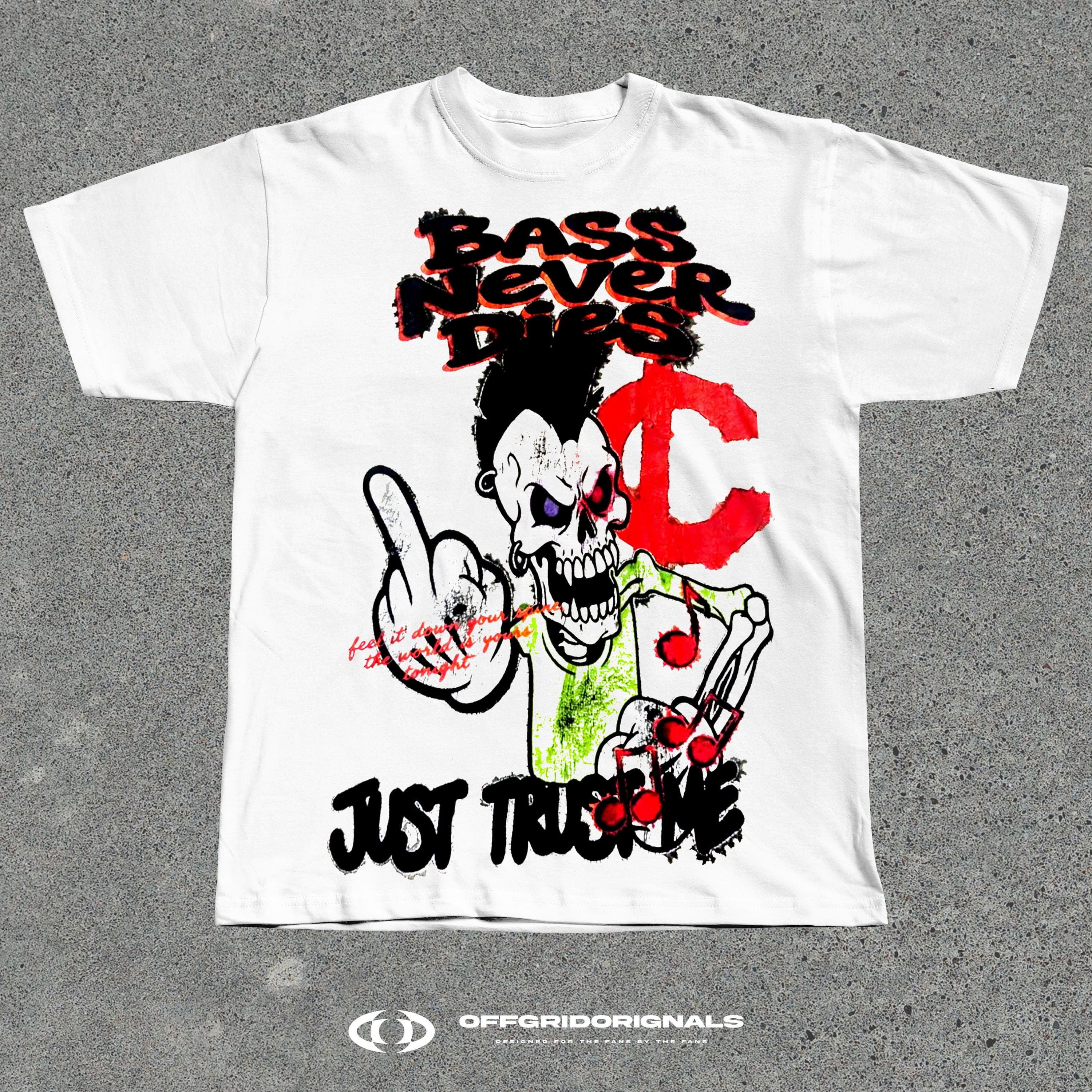 Che Rest In Bass Encore Skull Graphic Tee | Heavyweight Cotton Streetwear Shirt - Image 1