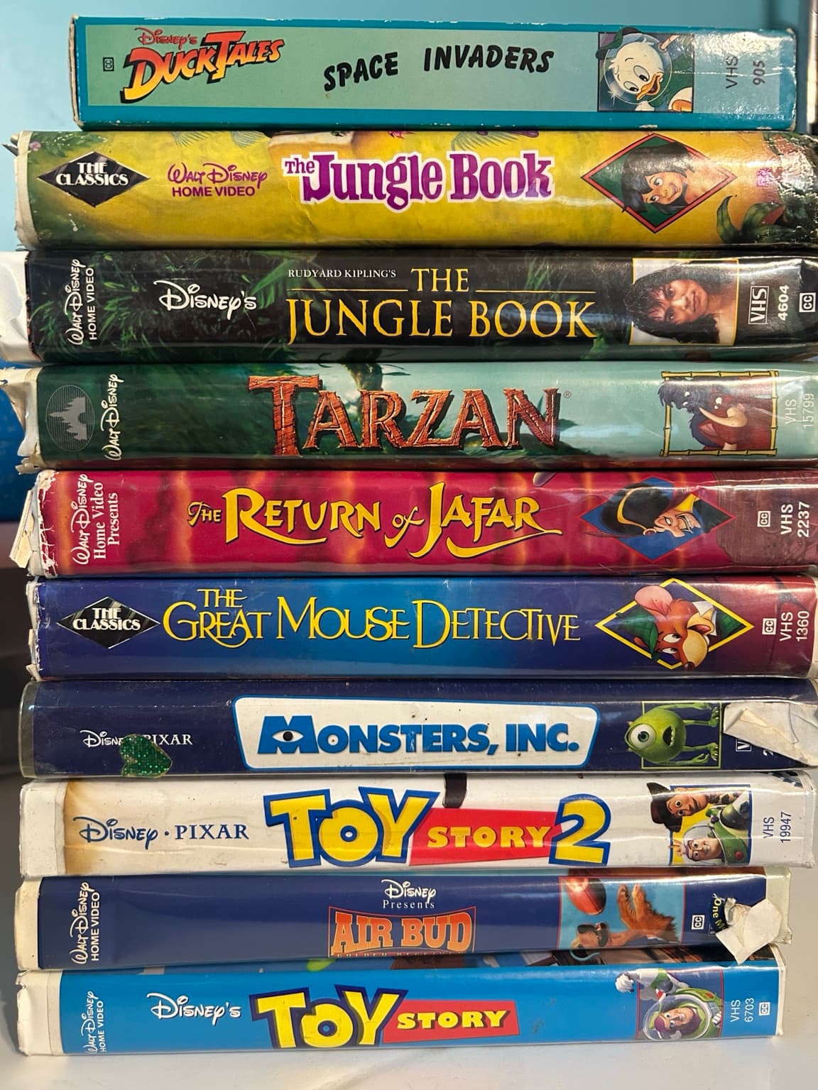 Disney VHS Lot 10 Tapes – Toy Story, Monsters Inc, Tarzan, Jungle Book & More - Image 1