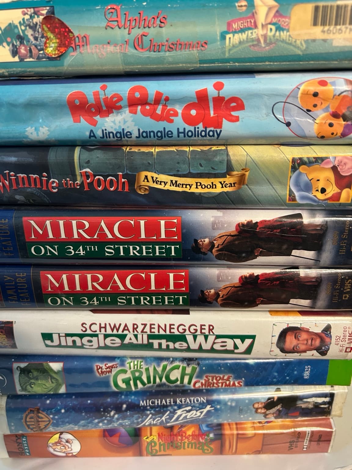 Christmas VHS Lot – Grinch, Jingle All the Way, Jack Frost, Nightmare Before Christmas + More - Image 1
