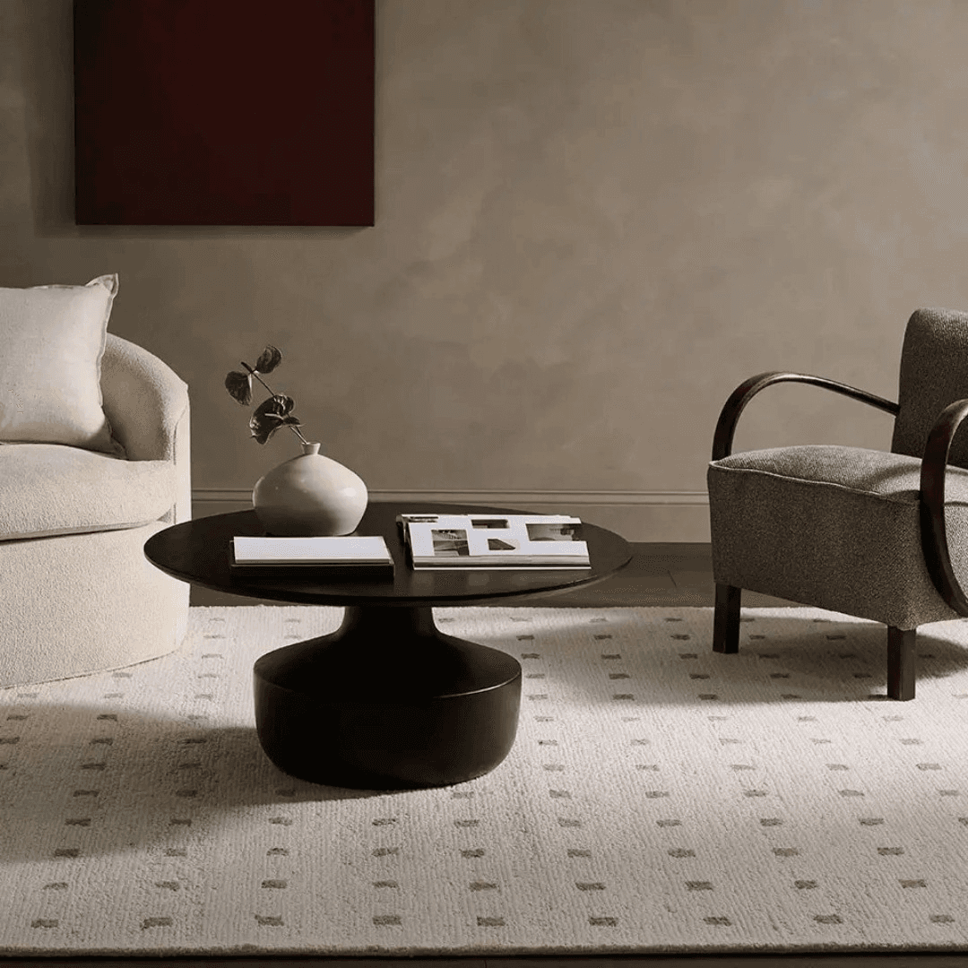 Jaipur Living Form And Weave Jinni FAW01 Ivory / White Tan Beige Area Rug - Image 1