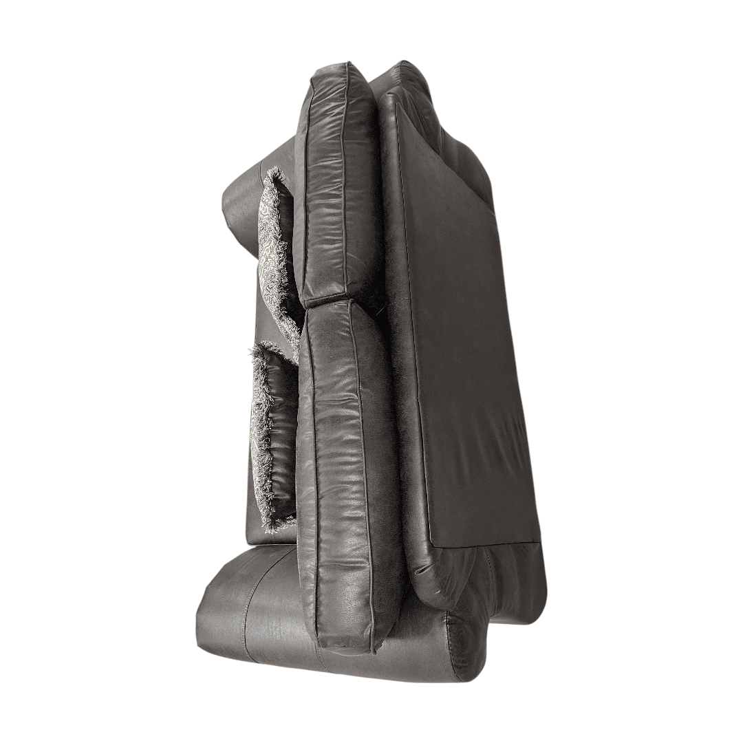 Roundhill Furniture Leinster Faux Leather Upholstered Nailhead Loveseat And Chair in Espresso Set - Thumbnail 16