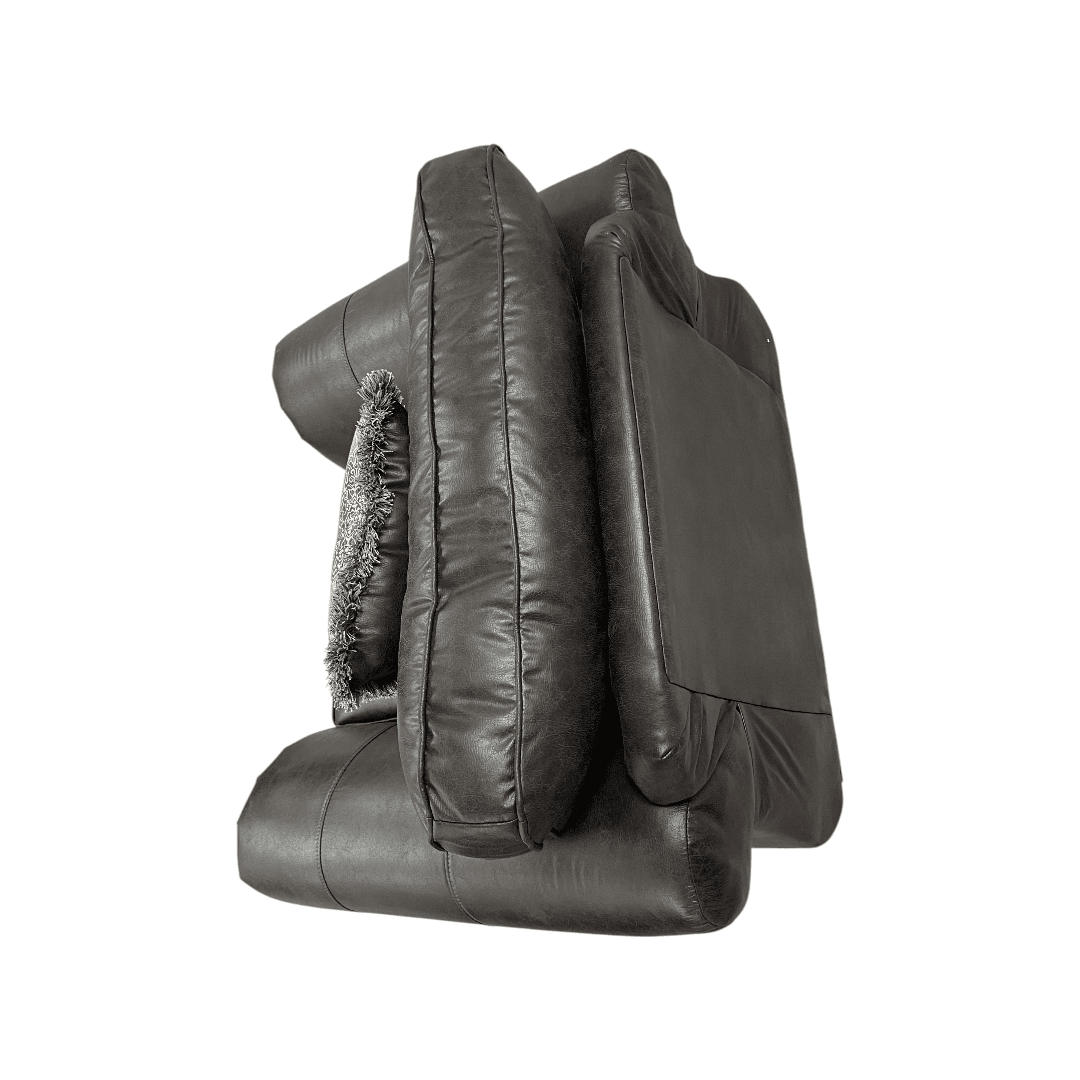 Roundhill Furniture Leinster Faux Leather Upholstered Nailhead Loveseat And Chair in Espresso Set - Thumbnail 17