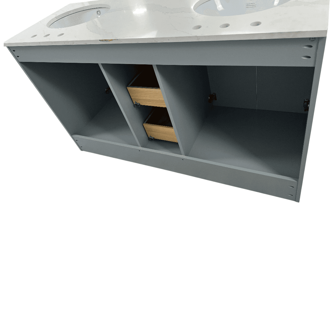 Red Barrel Studio Hamlet Double Bathroom Vanity with White Quartz Top - Thumbnail 9