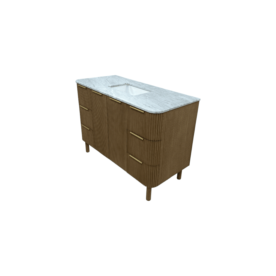 Highbury Furnishings Kensington 48" Bathroom Vanity in Fluted Birch - Thumbnail 5