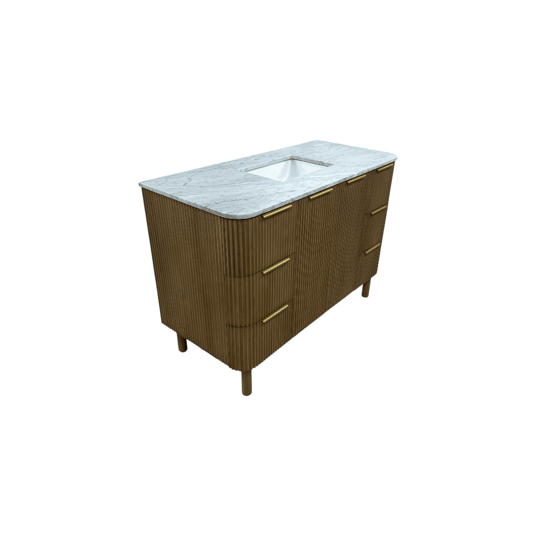 Highbury Furnishings Kensington 48" Bathroom Vanity in Fluted Birch - Thumbnail 9