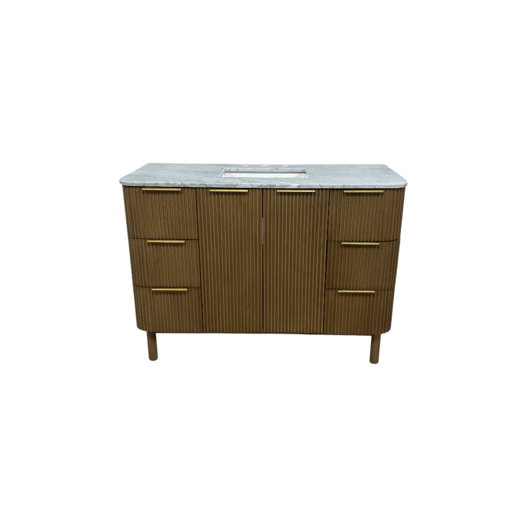 Highbury Furnishings Kensington 48" Bathroom Vanity in Fluted Birch - Thumbnail 4
