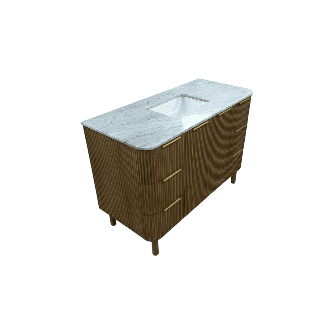 Highbury Furnishings Kensington 48" Bathroom Vanity in Fluted Birch - Thumbnail 10