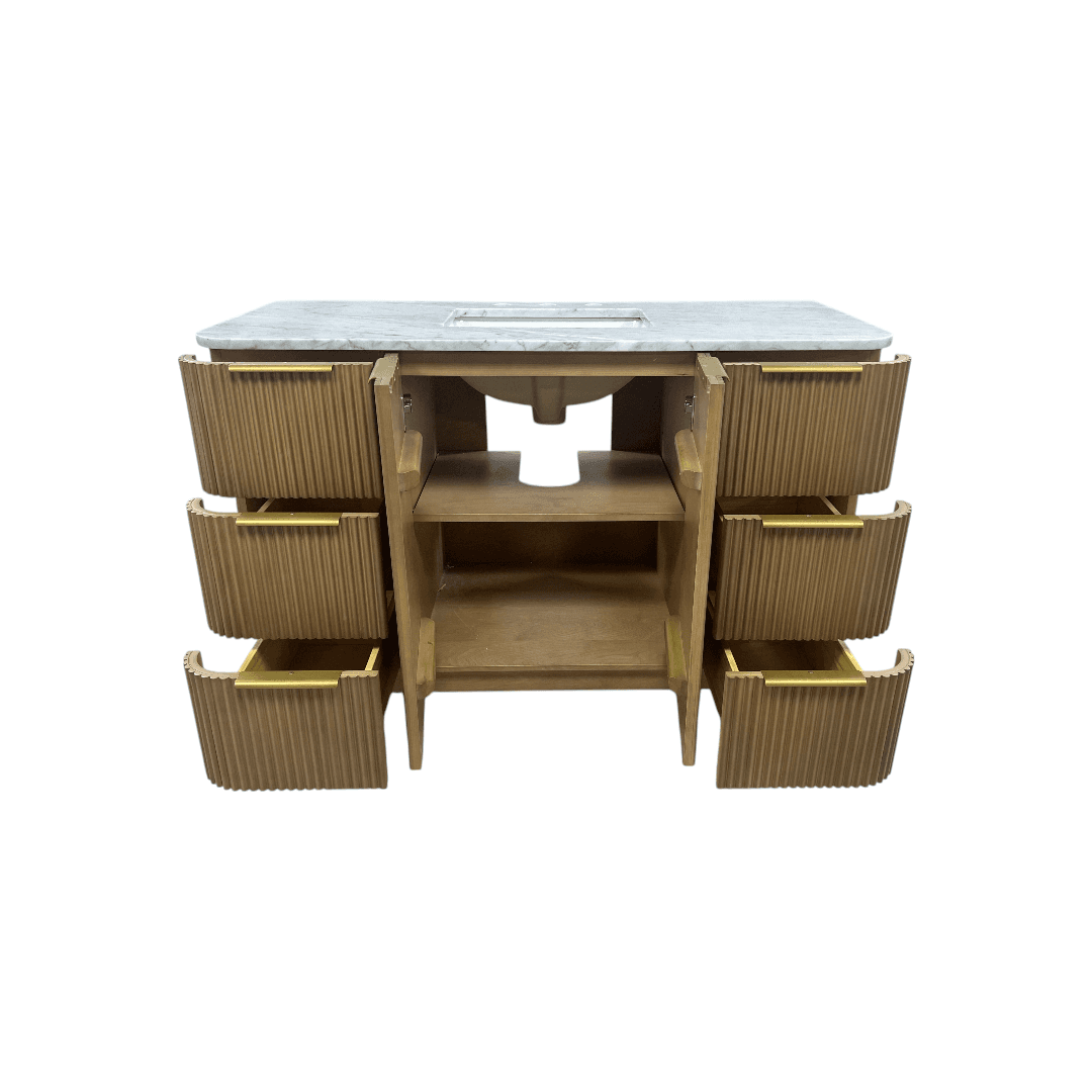 Highbury Furnishings Kensington 48" Bathroom Vanity in Fluted Birch - Thumbnail 20