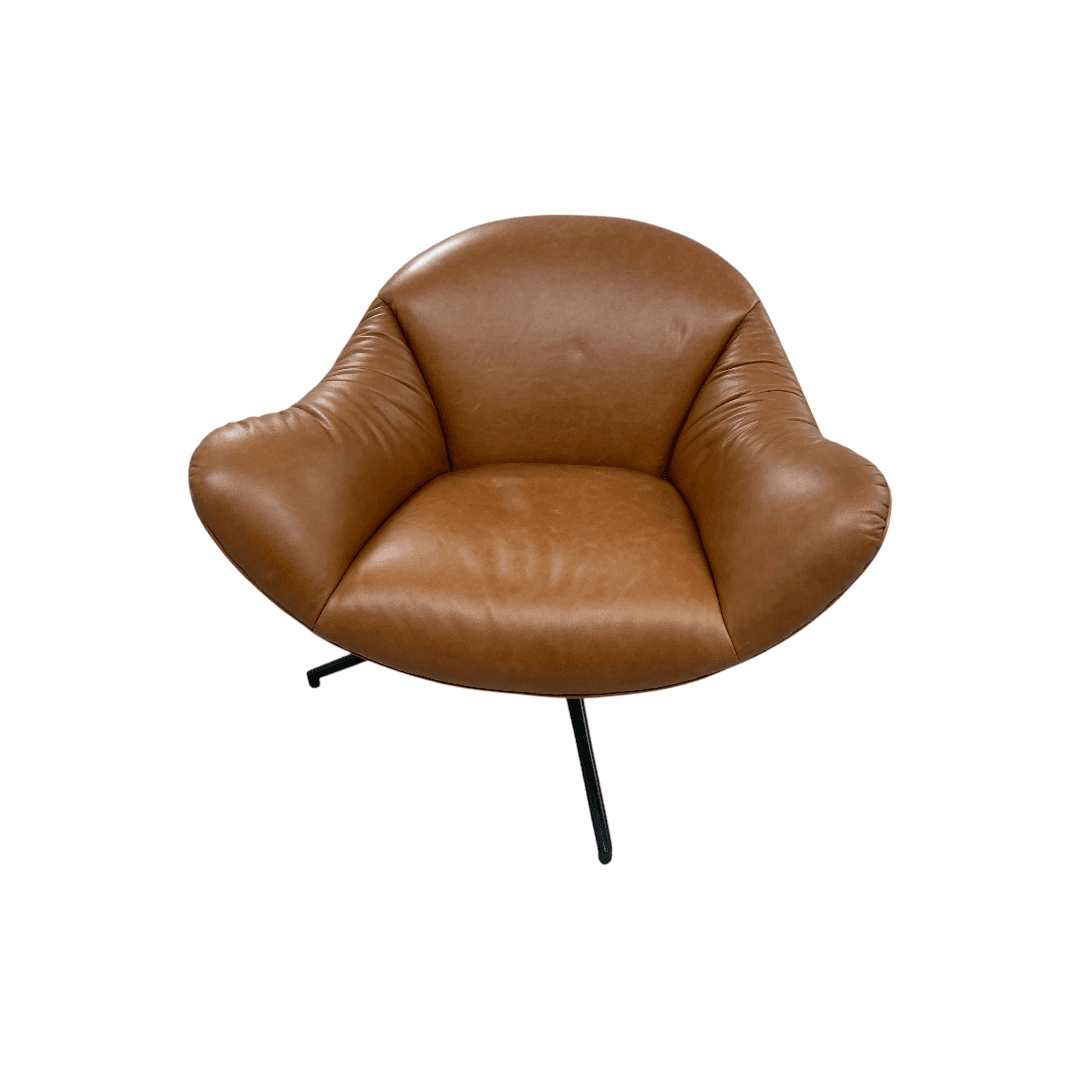 Castlery Arden Leather Swivel Armchair Set of 2 - Thumbnail 17