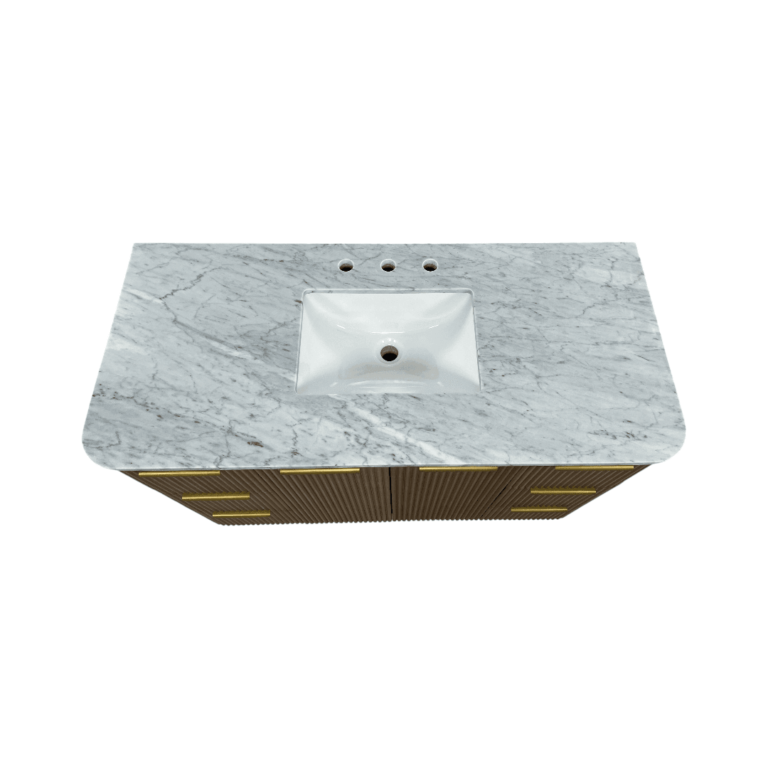 Highbury Furnishings Kensington 48" Bathroom Vanity in Fluted Birch - Thumbnail 12