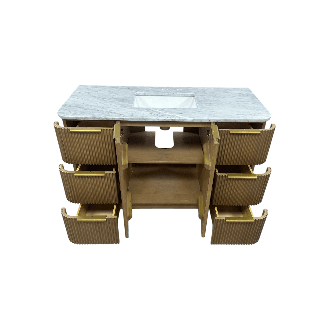 Highbury Furnishings Kensington 48" Bathroom Vanity in Fluted Birch - Thumbnail 18