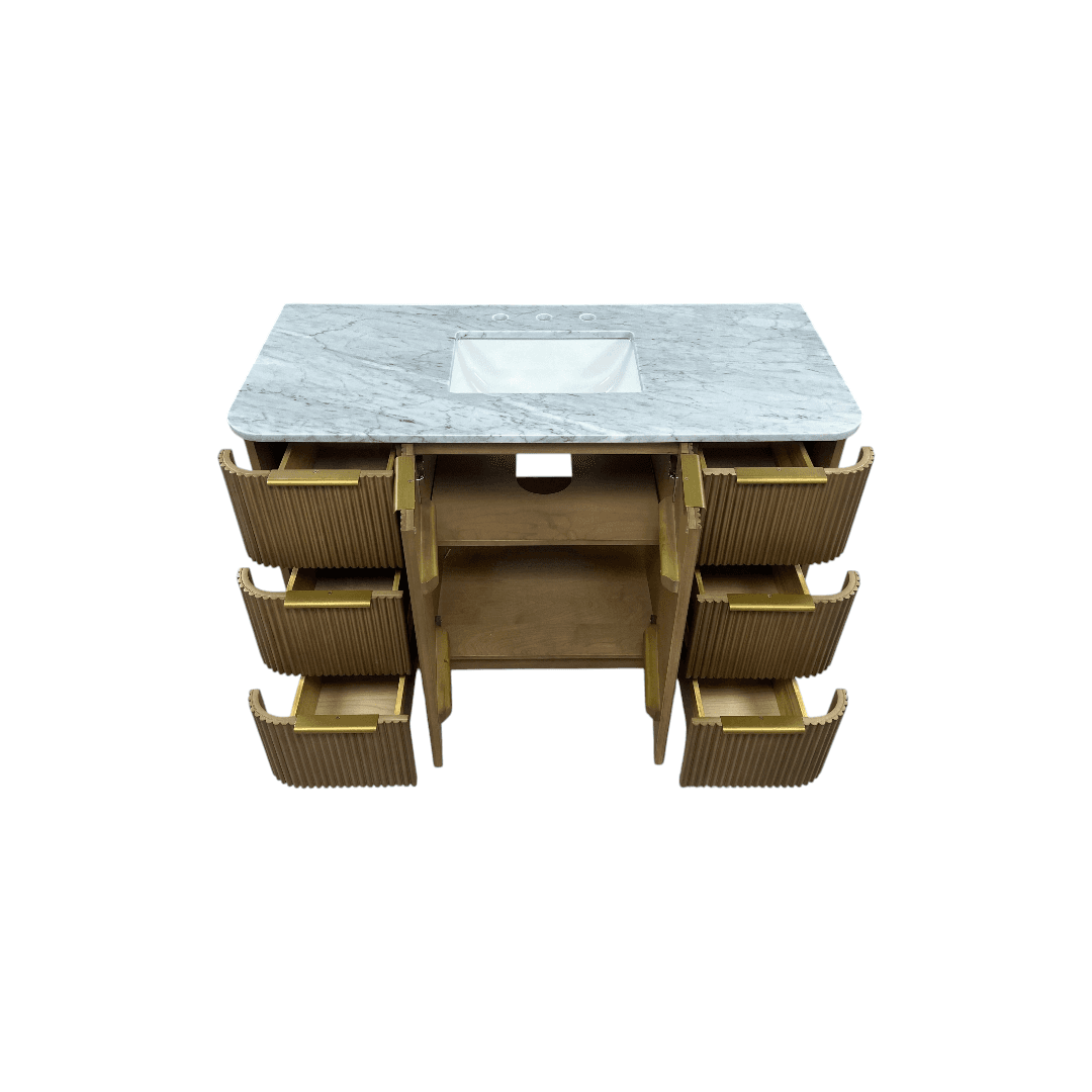 Highbury Furnishings Kensington 48" Bathroom Vanity in Fluted Birch - Thumbnail 19