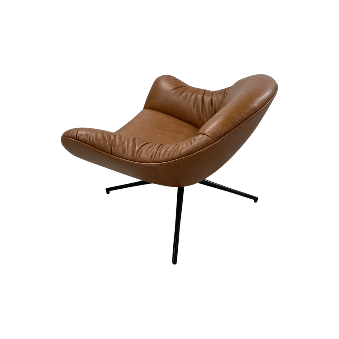 Castlery Arden Leather Swivel Armchair Set of 2 - Thumbnail 20