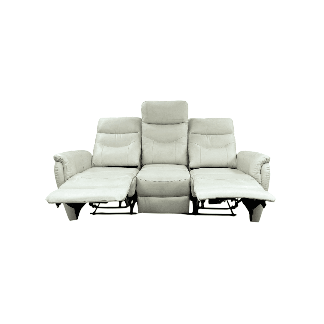 Latitude Run Viradis Genuine Leather Zero Clearance Recliner Power Reclining Sofa With USB Port, Modern 3 Seater Recliner Couch - Thumbnail 4