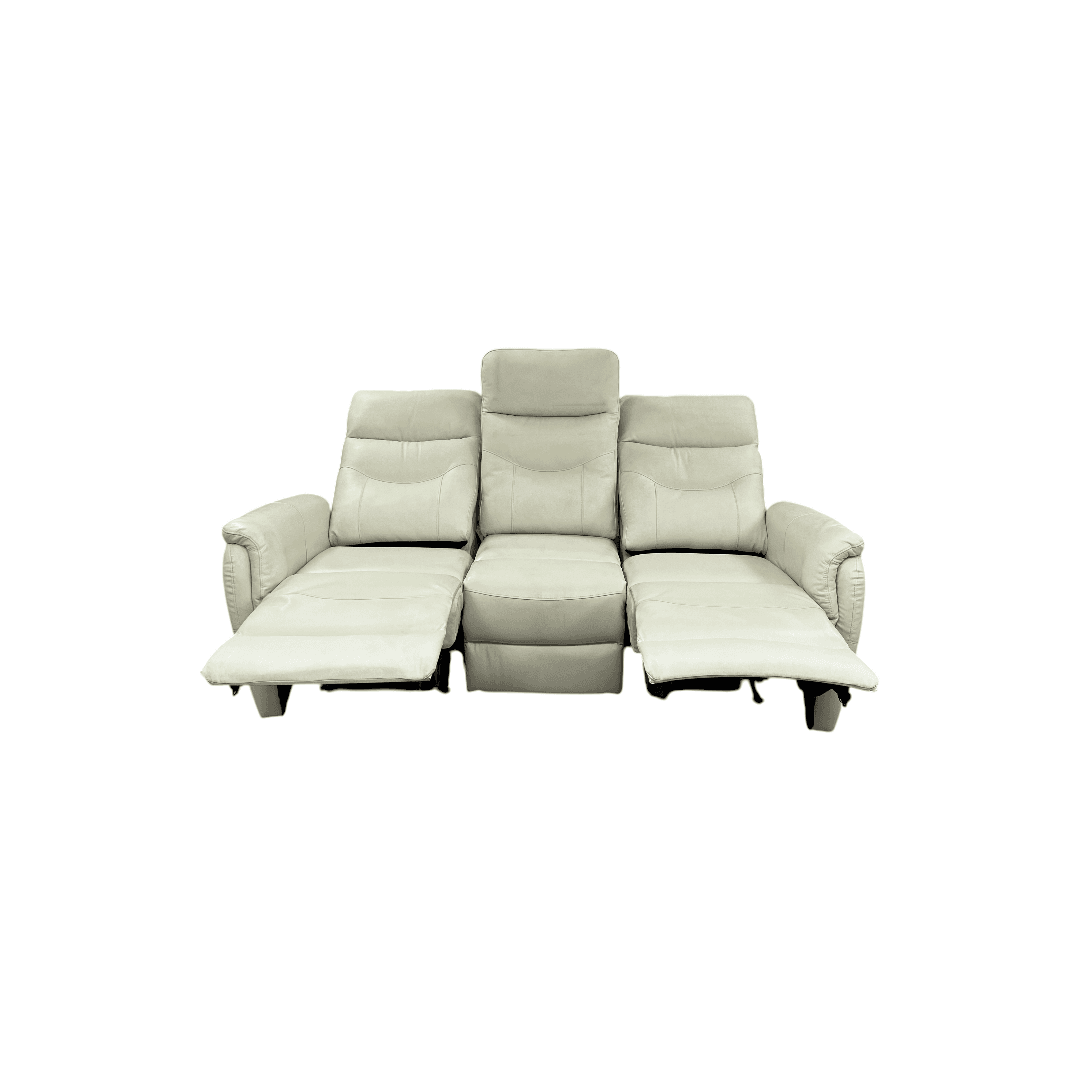 Latitude Run Viradis Genuine Leather Zero Clearance Recliner Power Reclining Sofa With USB Port, Modern 3 Seater Recliner Couch - Thumbnail 3