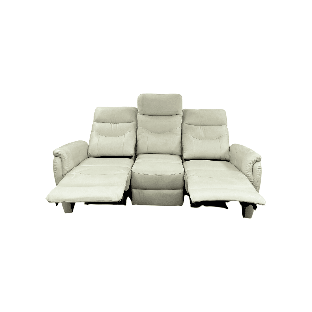 Latitude Run Viradis Genuine Leather Zero Clearance Recliner Power Reclining Sofa With USB Port, Modern 3 Seater Recliner Couch - Thumbnail 2