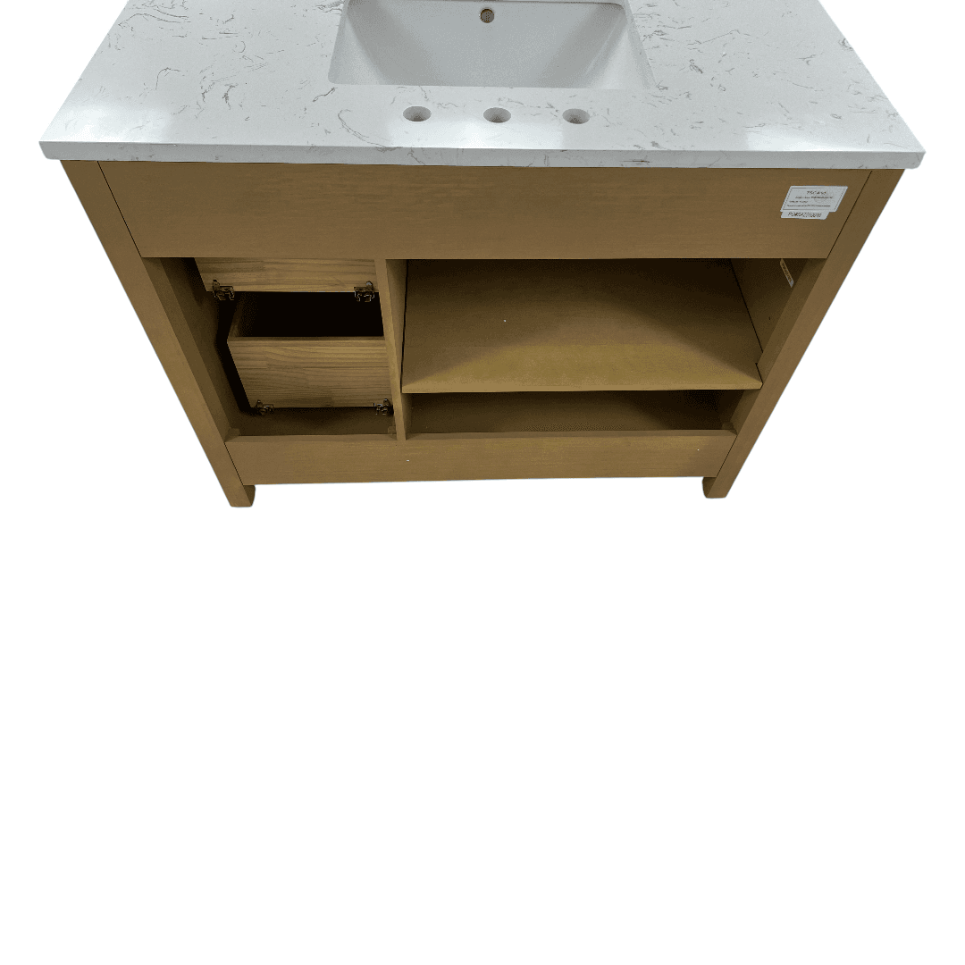 Sudio Design Logan 42″ Sand Vanity with Carrara White Top - Thumbnail 14