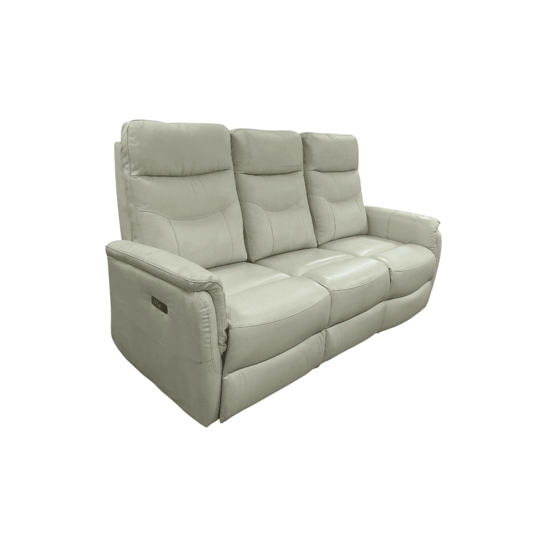 Latitude Run Viradis Genuine Leather Zero Clearance Recliner Power Reclining Sofa With USB Port, Modern 3 Seater Recliner Couch - Thumbnail 13